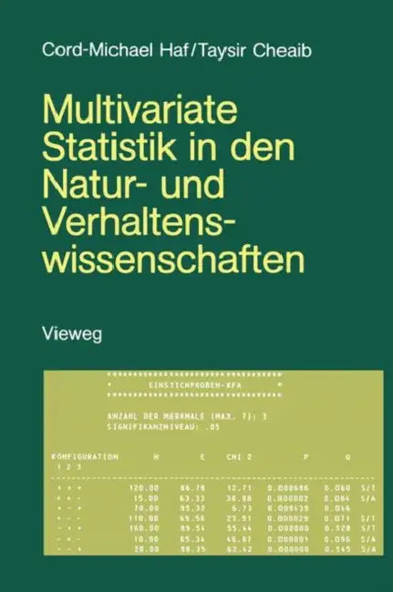 Buy Multivariate Statistik in Den Natur- Und Verhaltenswissenschaften (English, Cord-Michael Haf) — BookShops.in