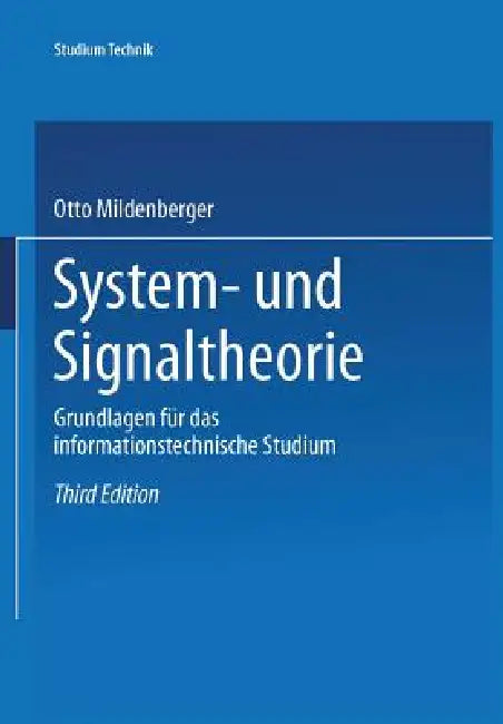 Buy System- Und Signaltheorie (English, Otto Mildenberger) — BookShops.in
