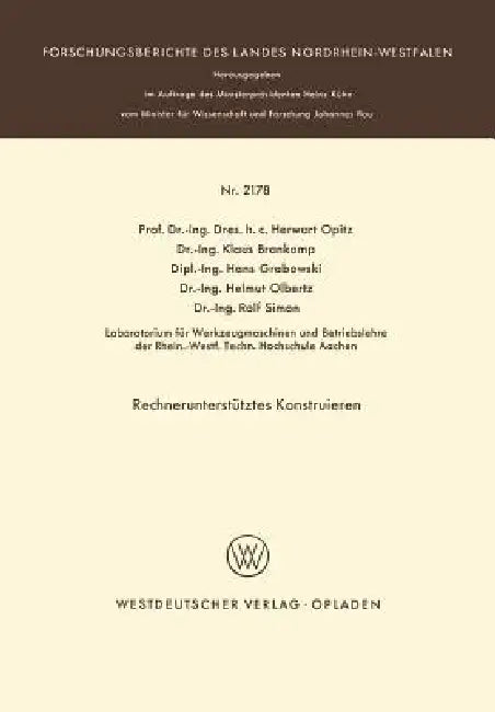 Buy Rechnerunterstütztes Konstruieren (English, Herwart Opitz) — BookShops.in