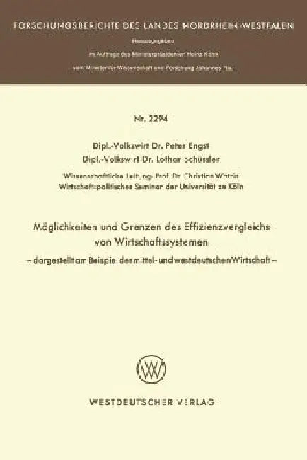 Buy Möglichkeit Und Grenzen Des Effizienzvergleichs Von Wirtschaftssystemen (English, Peter Engst) — BookShops.in