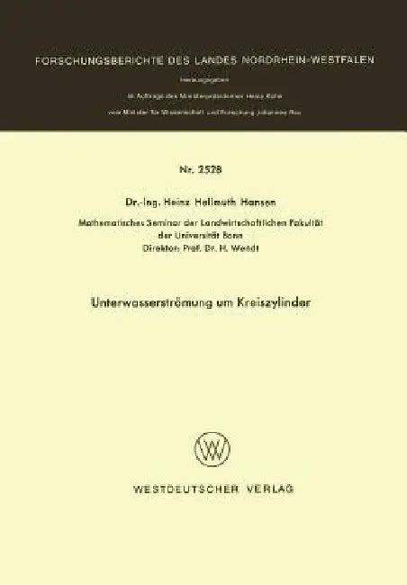 Buy Unterwasserströmung Um Kreiszylinder (English, Heinz Hellmuth Hansen) — BookShops.in