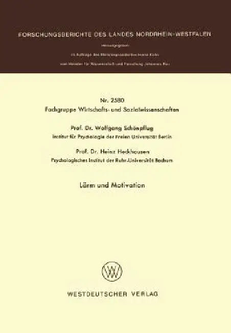 Buy Lärm Und Motivation (English, Wolfgang Schönpflug) — BookShops.in
