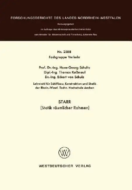 Buy Starr (Statik Räumlicher Rahmen) (English, Hans-Georg Schultz) — BookShops.in