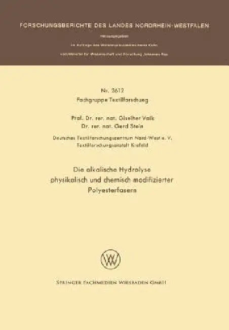 Buy Die Alkalische Hydrolyse Physikalisch Und Chemisch Modifizierter Polyesterfasern (English, Giselher Valk) — BookShops.in