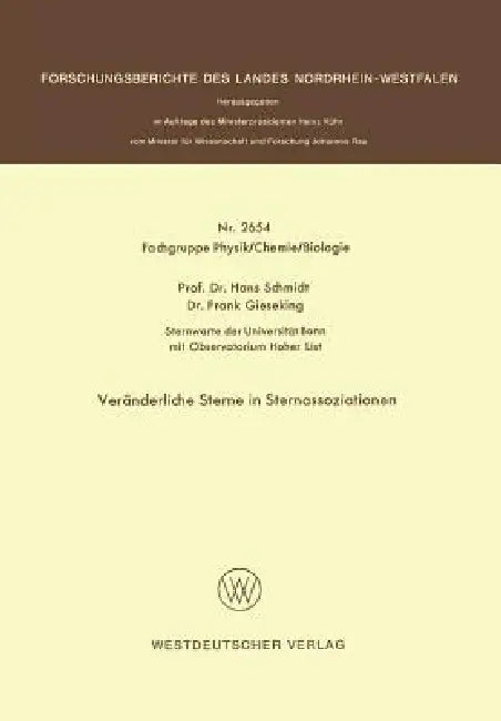 Buy Veränderliche Sterne in Sternassoziationen (English, Hans Schmidt) — BookShops.in