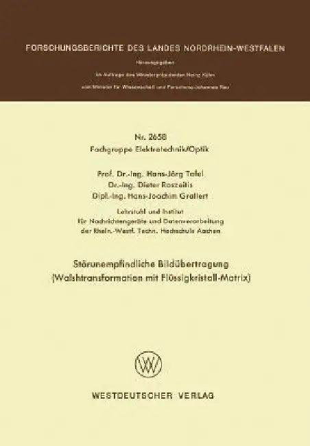Buy Störunempfindliche Bildübertragung (English, Hans Jörg Tafel) — BookShops.in