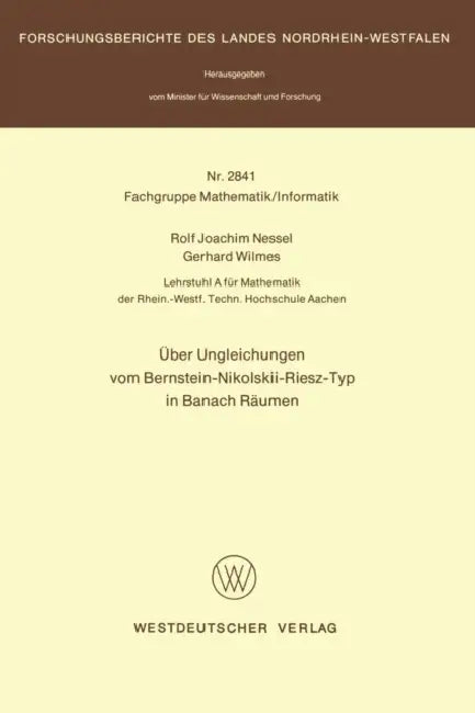Buy Über Ungleichungen Vom Bernstein-Nikolskii-Riesz-Typ in Banach Räumen (English, Rolf Joachim Nessel) — BookShops.in