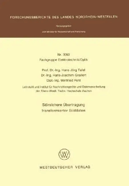 Buy Störsichere Übertragung Transformierter Bilddaten (English, Hans Jörg Tafel) — BookShops.in