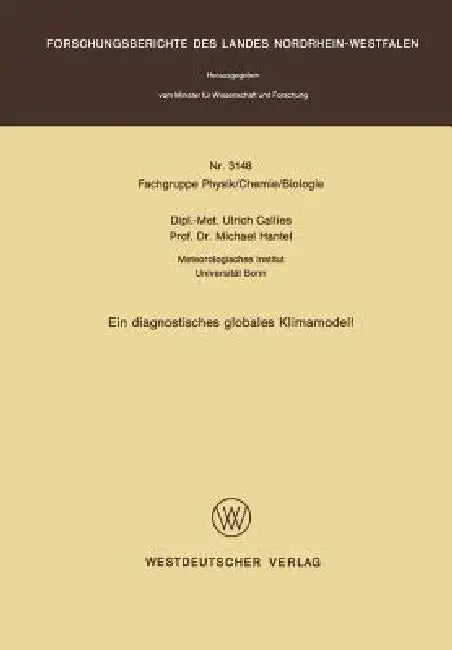 Buy Ein Diagnostisches Globales Klimamodell (English, Ulrich Callies) — BookShops.in