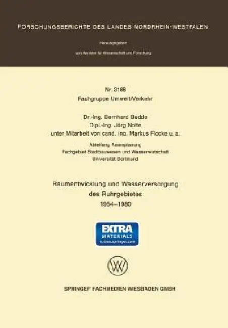 Buy Raumentwicklung Und Wasserversorgung Des Ruhrgebietes 1954 - 1980 (English, Bernhard Budde) — BookShops.in