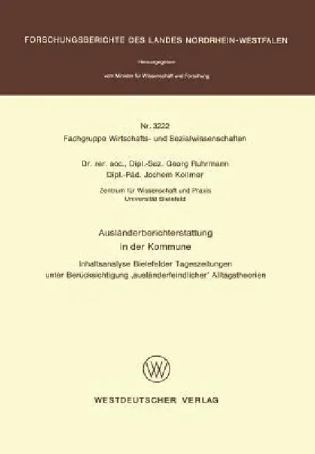 Buy Ausländerberichterstattung in Der Kommune (English, Georg Ruhrmann) — BookShops.in
