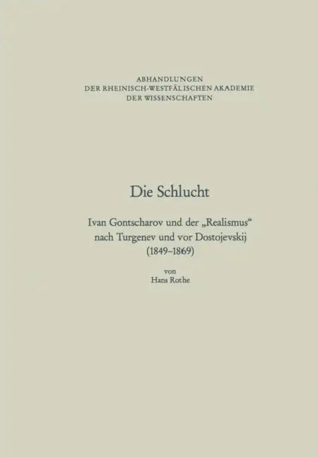 Buy Die Schlucht (English, Hans Rothe) — BookShops.in