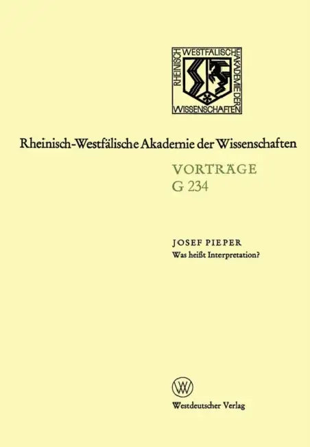 Buy Was Heißt Interpretation? (English, Josef Pieper) — BookShops.in