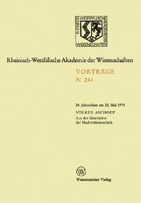 Buy Aus Der Geschichte Der Nachrichtentechnik (English, Volker Aschoff) โ BookShops.in