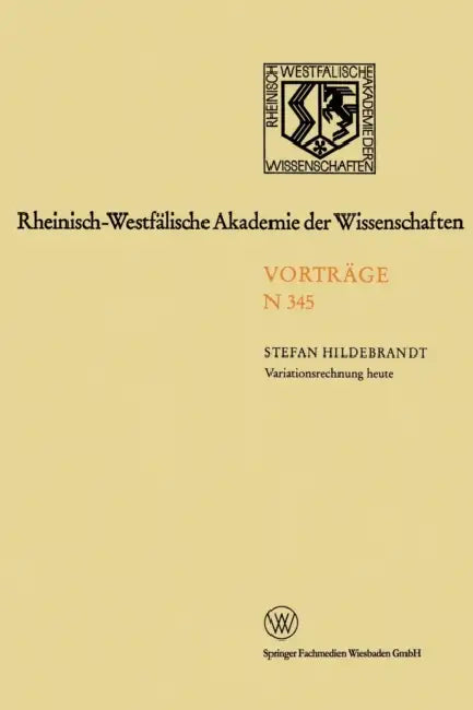 Buy Variationsrechnung heute (English, Stefan Hildebrandt) — BookShops.in