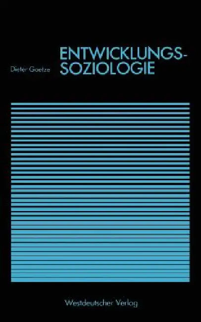 Buy Entwicklungssoziologie (English, Dieter Goetze) β BookShops.in