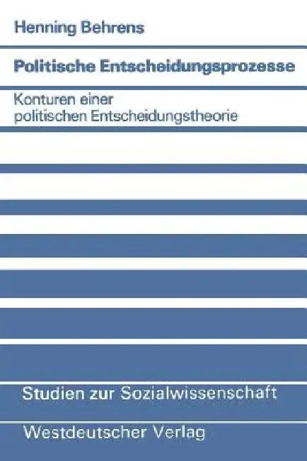 Buy Politische Entscheidungsprozesse (English, Henning Behrens) — BookShops.in