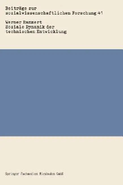Buy Soziale Dynamik Der Technischen Entwicklung (English, Werner Rammert) — BookShops.in