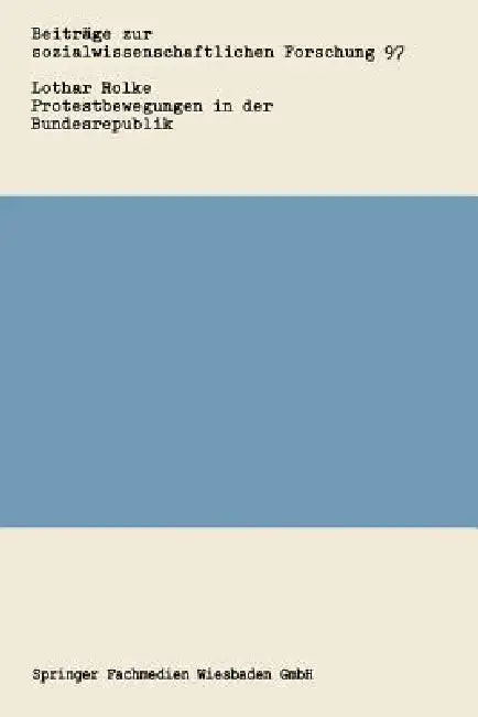 Buy Protestbewegungen in Der Bundesrepublik (English, Lothar Rolke) — BookShops.in