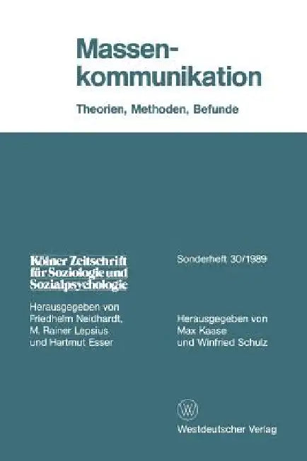 Buy Massenkommunikation (English, Max Kaase) — BookShops.in