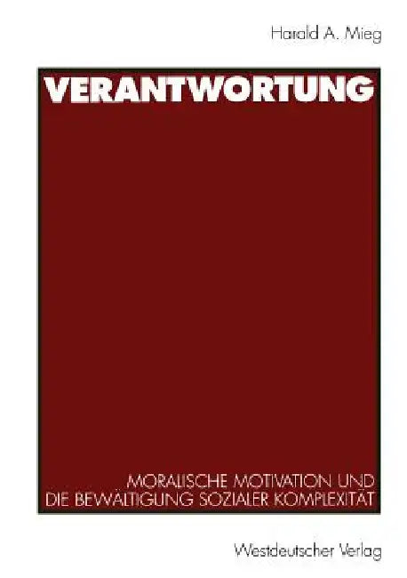 Buy Verantwortung (English, Harald A. Mieg) — BookShops.in