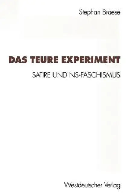 Buy Das Teure Experiment (English, Stephan Braese) — BookShops.in