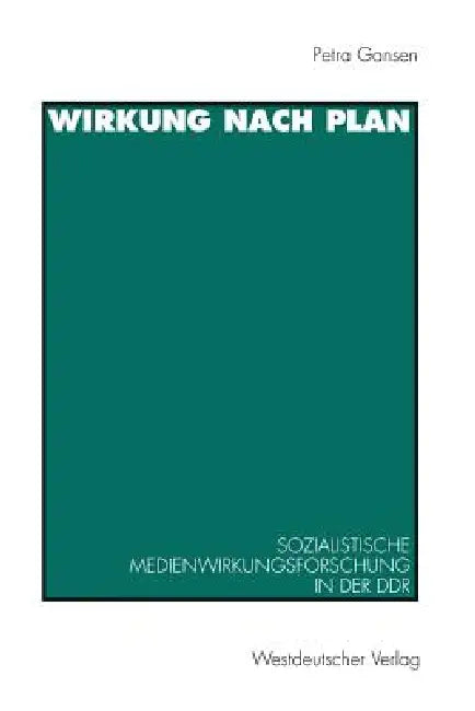 Buy Wirkung Nach Plan (English, Petra Gansen) — BookShops.in