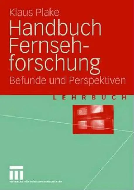 Buy Handbuch Fernsehforschung (English, Klaus Plake) — BookShops.in