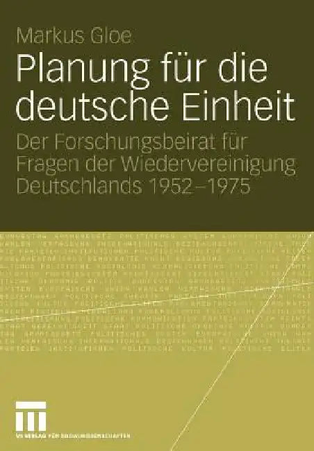 Buy Planung Für Die Deutsche Einheit (English, Markus Gloe) — BookShops.in