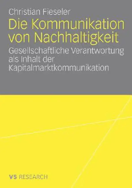 Buy Die Kommunikation Von Nachhaltigkeit (English, Christian Fieseler) — BookShops.in