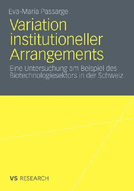 Buy Variation Institutioneller Arrangements (English, Eva-Maria Passarge) — BookShops.in