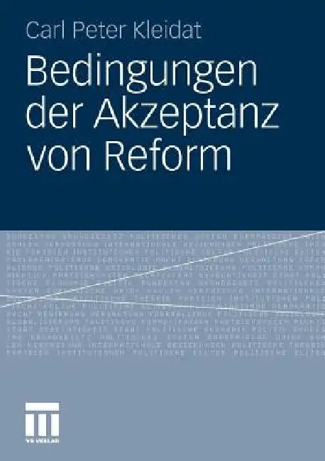 Buy Bedingungen Der Akzeptanz Von Reform (English, Carl Peter Kleidat) — BookShops.in
