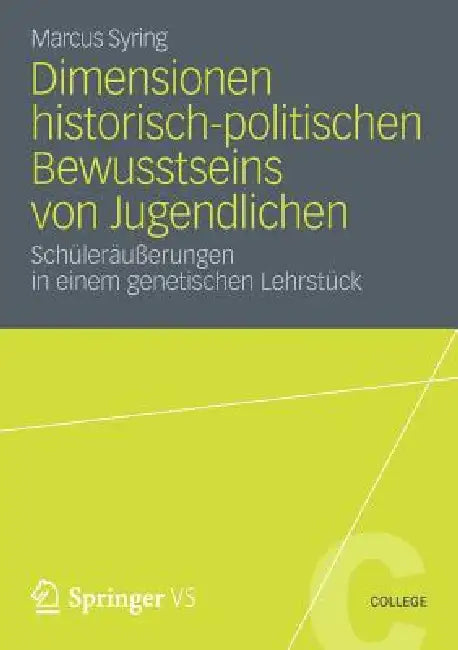 Buy Dimensionen Historisch-Politischen Bewusstseins Von Jugendlichen (English, Marcus Syring) — BookShops.in