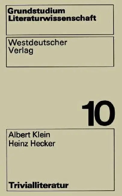 Buy Trivialliteratur (English, Albert Klein) — BookShops.in