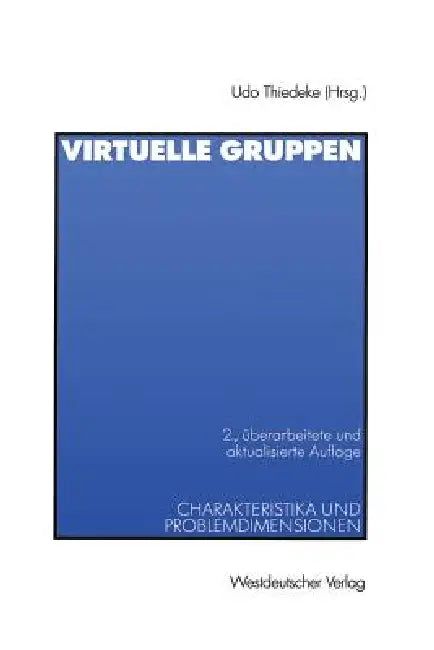 Buy Virtuelle Gruppen (English, Udo Thiedeke) — BookShops.in