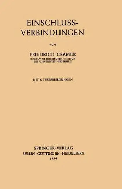 Buy Einschlussverbindungen (English, Friedrich Cramer) — BookShops.in