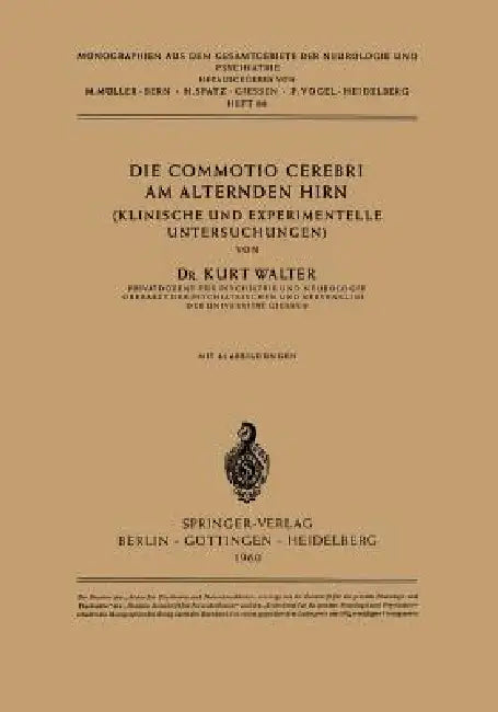 Buy Die Commotio Cerebri Am Alternden Hirn (English, K. Walter) — BookShops.in