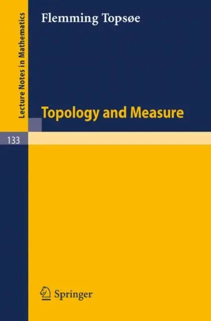 Buy Topology and Measure (English, Flemming Topsoe) — BookShops.in