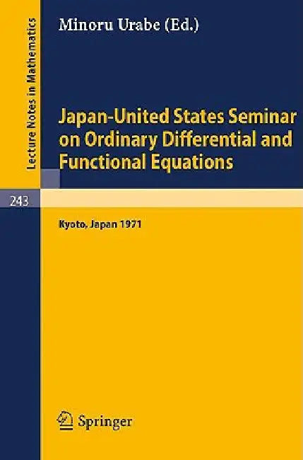 Buy Japan-United States Seminar on Ordinary Differential and Functional Equations (English, M. Urabe) — BookShops.in