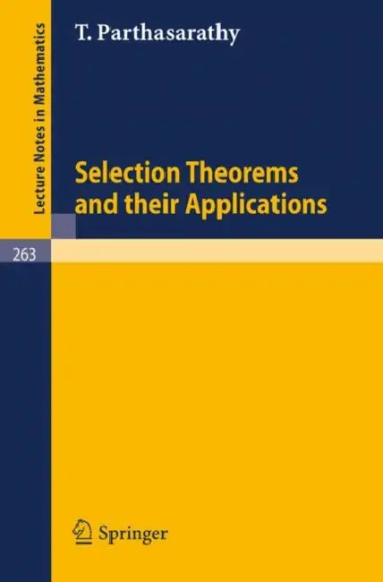 Buy Selection Theorems and Their Applications (English, T. Parthasarathy) — BookShops.in