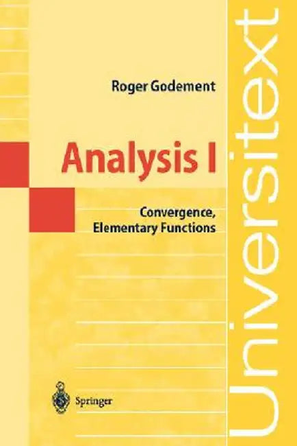 Buy Analysis I (English, Roger Godement) — BookShops.in