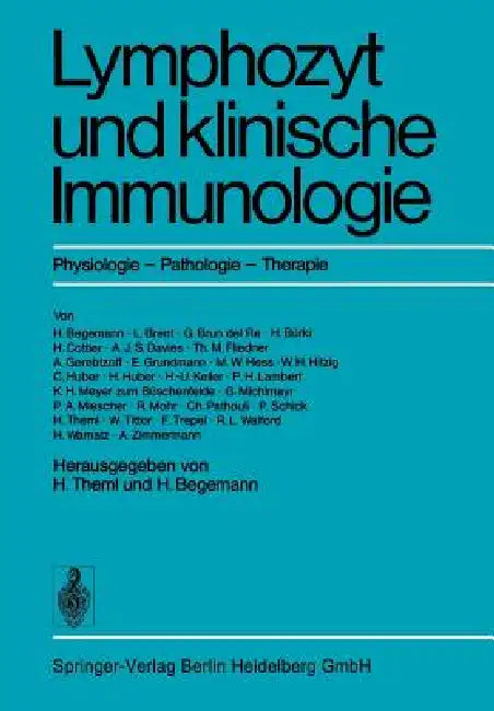 Buy Lymphozyt Und Klinische Immunologie | by H. Theml | H. Begem — BookShops.in