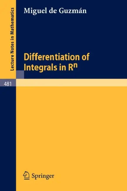 Buy Differentiation of Integrals in RN (English, M. De Guzman) — BookShops.in