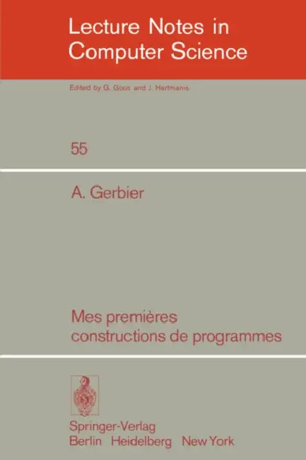 Mes Premieres Constructions de Programmes (English, A. Gerbier)