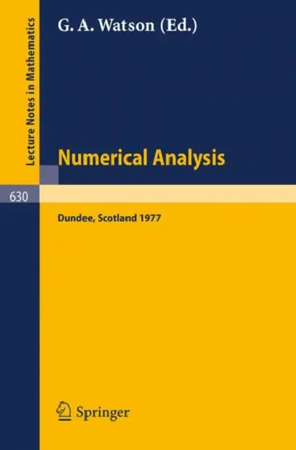 Buy Numerical Analysis (English, G. a. Watson) — BookShops.in