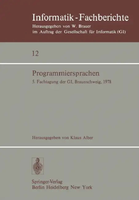 Buy Programmiersprachen (English, K. Alber) — BookShops.in