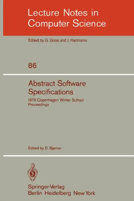Buy Abstract Software Specifications | by D. Bjorner | Springer  — BookShops.in