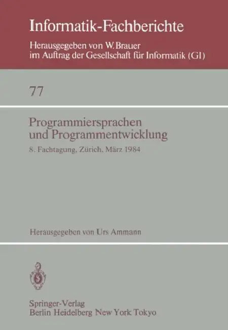 Buy Programmiersprachen Und Programmentwicklung (English, U. Ammann) — BookShops.in
