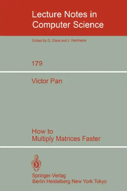 Buy How to Multiply Matrices Faster (English, V. Pan) — BookShops.in