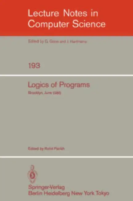 Buy Logics of Programs (English, Rohit Parikh) — BookShops.in